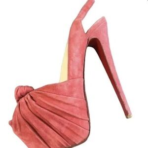 Christian Louboutin Pink Suede Heels